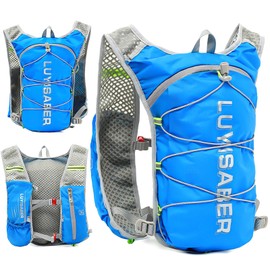 Running Backpacks, Lightweight Running Hydration Vest Backpack with Reflective Design, Unisex Functional Running Vest, Hydration Vest Pack for Outdoor Climbing Hiking Cycling Biking (Blue, One Size)