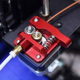 BIGTREETECH Upgraded Replacement 3D Printer Part MK8 Extruder Aluminum Block Bowden Extruder 1.75MM Filament Reprap Extrusion for CR10/CR-10/CR-10S DIY(Red)