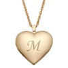 Custom Personalization Solutns Gold-Plated Single-Initial Heart Locket Base Metal M