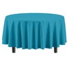 Exquisite 6-Pack Premium Plastic Tablecloth 84in. Round Plastic Table Cover