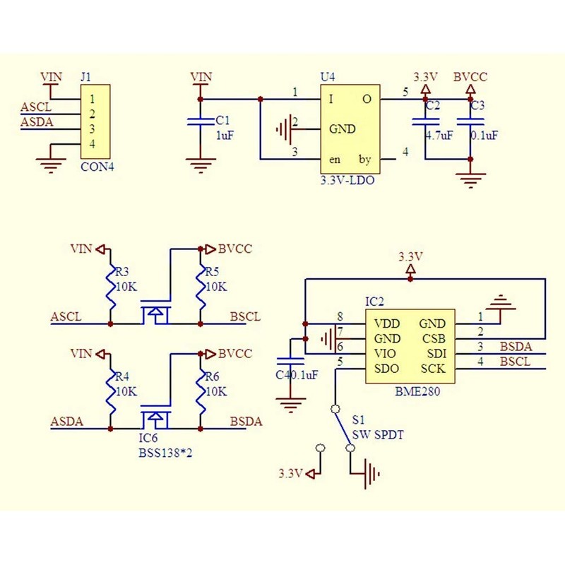 Aideepen Temperature Humidity Atmospheric Sensor Barometric Pressure Board 5V Digital