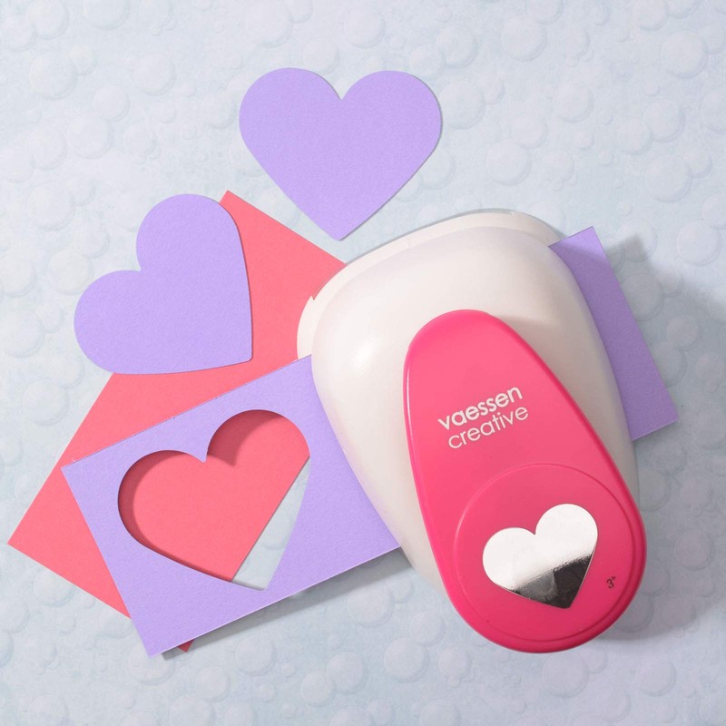 Vaessen Creative Craft Paper Punch Heart Motive Puncher, Multi-Colour, 73.3