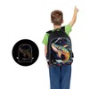 AnySmic Backpack for Kids, Black School Bag with Graffiti Whale
