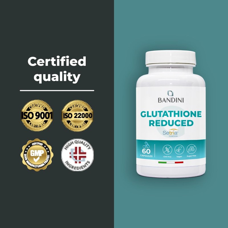 Bandini® High Strength Glutathione Reduced 250mg per Capsule | L-Glutathion