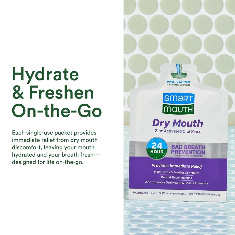 SmartMouth Dry Mouth Rinse Single Pack – 50 Pack