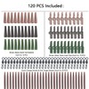 120Pcs Carp Fishing Tackle Kit, Safety Lead Clip Tail Cone