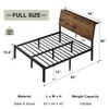 Feonase Full Size Bed Frame with Ergonomic Storage Headboard &