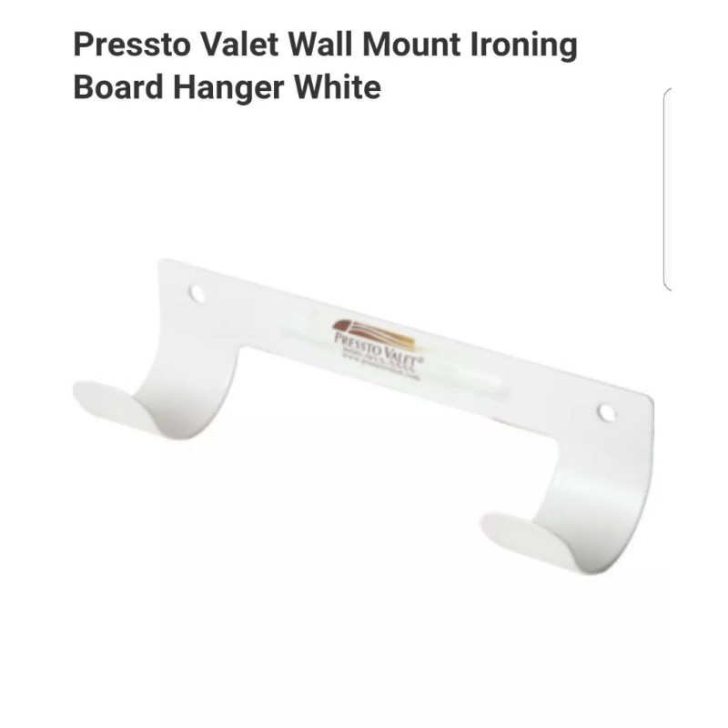 White Ironing Board Hanger - Pressto Valet Heavy Duty Wall