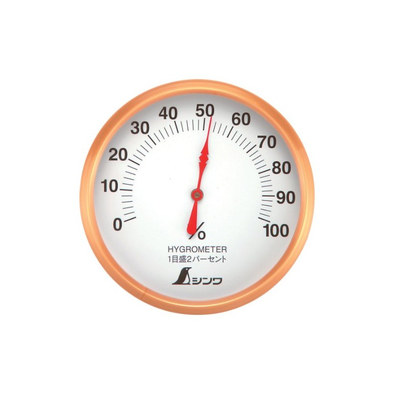 Shinwa Sokutei 72690 Hygrometer T-1 Round 3.9 inches (10 cm)