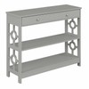 Convenience Concepts Ring 1 Drawer Console Table with Shelves, Gray