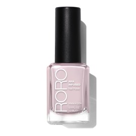 roro AHA Infused 21+ Free Nail Polish - Chip-Resistant High-Impact Nail Color Lacquer Made in the USA, Vegan/Cruelty-Free, Gluten-Free, Pinky Promise, Light Pastel Pink, .4Fl Oz/12mL