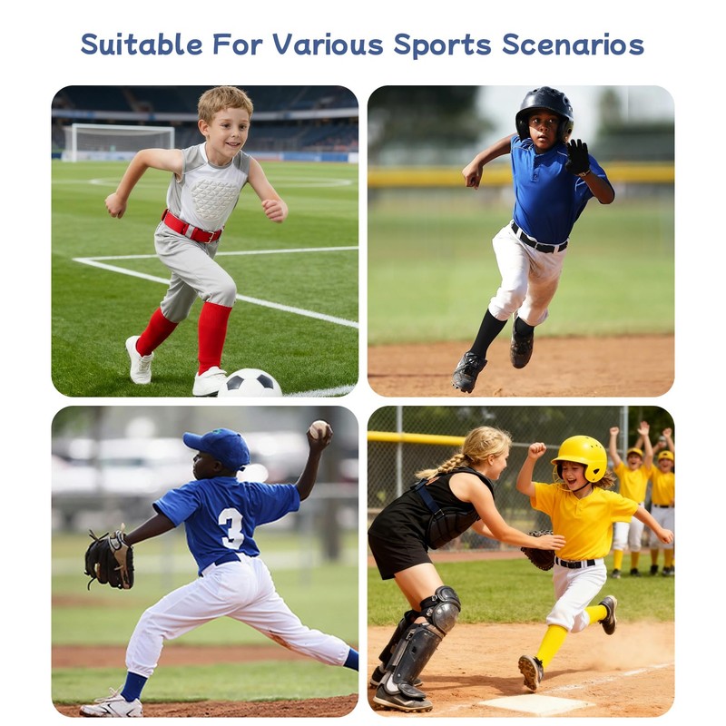QBK - Calcetines de béisbol para niños pequeños y niñas,