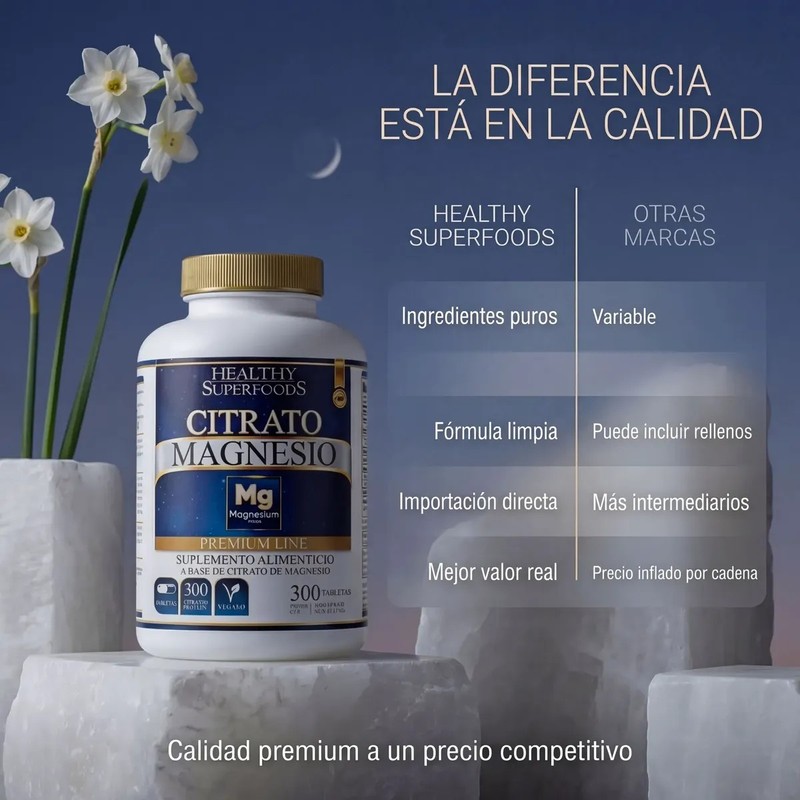Citrato De Magnesio 300 Tabs Original 100 Dias 800mgtab