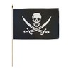 Jack Rackham Pirate 12x18in Stick Flag - 1 dozen pack