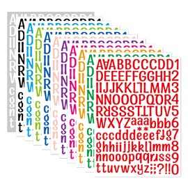 2772Pcs Letter Stickers 22 Sheets 1 Inches Alphabet Number Stickers Self Adhesive Sticker Vinyl Stickers,for Notebook,Classrooms, Labels, Scrapbooking Crafts(Multiple Colors)