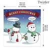 twizler Merry Christmas Card with Snowmen, Carrot, Prank, and Cheeky