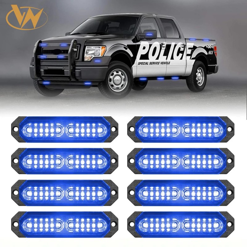 Sync Feature Safety Warning Flashing Light, Ultra Slim Surface Mount