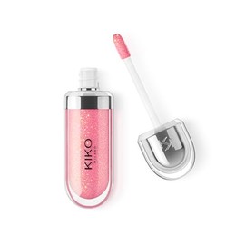 KIKO MILANO - Brillo labial 3D Hydra 26 suavizante para un aspecto 3D | Color rosa hibisco brillante | No comedogénico | Maquillaje profesional | Fabricado en Italia