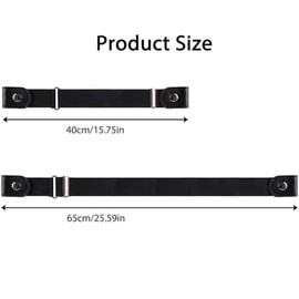 JJiaoLinin No Buckle Stretch Belt, 4 Pack Kids Belt No Buckle Belt, Adjustable Invisible Elastic Belts, with Leather Elastic Waist Belts, For Boys Grils Elastic Waist Belt