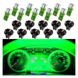 smilfuy 10PCS T10 194 168 LED Light Bulbs, Dash Lights Super Bright with Twist Lock Socket, PC194 PC195 PC160 PC161 PC168 LED Bulbs for Dashboard Instrument Panel Gauge Cluster Light (Green)
