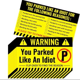 Unbranded 50  YOU PARKED LIKE AN IDIOT Bad Cards Fake Ticket Prank Joke Gag Gift