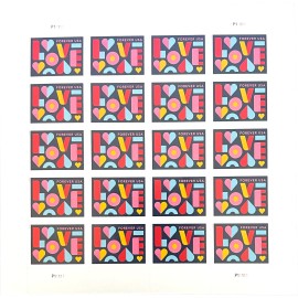 US Sheet of 20 Forever Stamps 565000 Love, Wedding 2020