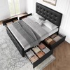 GAOMON Full Size Bed Frame with 4 Storage Drawers and