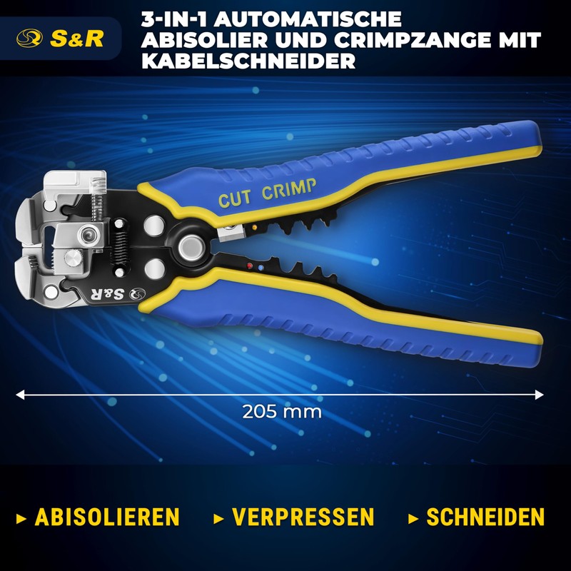 S&R Automatic Wire Stripper in 98 Piece Set 5-in-1, Cable