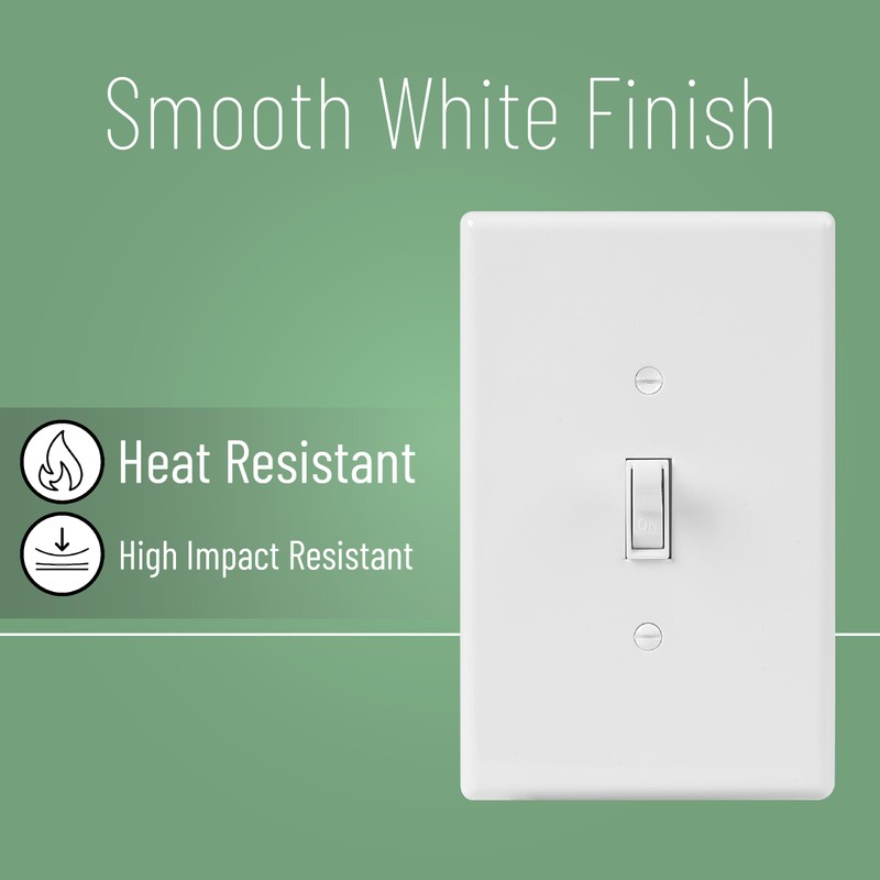 Bates- Light Switch Plates, 10 Pack, 4.88" x 3.11", Mid-