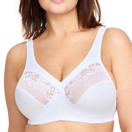 Glamorise Women's Plus-Size Minimizer Bra, White, 36 H