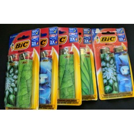 BIC 2 Lighter In  Pack of Bic Special Edition- Nature  lot of (5) Random Color Send