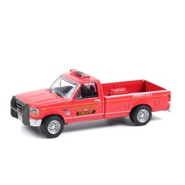 East Brookfield Forestry (Massachusetts) 1992 Ford F-350 Pickup Truck, Red - Greenlight 67010B/48-1/64 Scale Diecast Model Toy Car