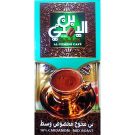 EL - Yemeni EL Yemeni ELYemeni Original Turkish Coffee Cafe Arabic Arabian Arabica Ground Roasted Mud Coffee ( 10 % Cardamom Mid.Roast 3.5 oz / 100 gm )