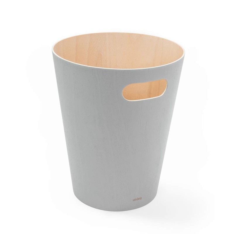 Umbra Woodrow 2 Gallon Modern Wooden Trash Can, Wastebasket, Garbage