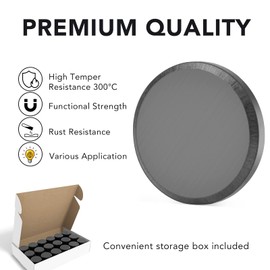 TRYMAG Ceramic Magnets for Crafts, Small 18mm (.709 inch) Round Disc Crafts Magnets with Adhesive Backing, Flat Circle Ferrite Industrial Magnets for Crafts, DIY, Science, Hobbies, Project - 90 PCS