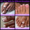 360pc Clear Fake Toenail Tips Feet Gel Toe Nails Tips