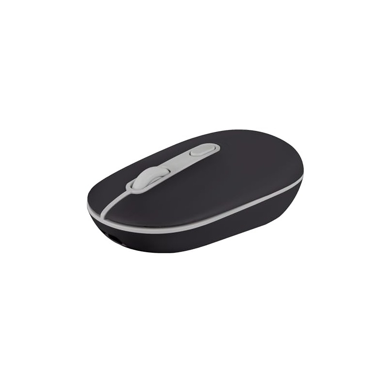 PERFECTCHOICE Mouse Recargable 2.4GHz Bluetooth Clic Silencioso Colori (Negro)