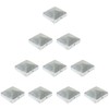 Set of 10 post caps, pyramid, dimensions 7 x 7