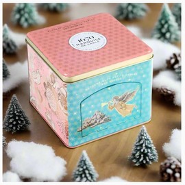 La Sablésienne, L'ange Musicien Decorative 'Servez-Vous' Tin of French Salted Caramel Shortbread Cookies, 10.5 oz, Imported