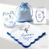 XYZRTLON Something Blue Cross Bridal Bouquet Charm Embroidered Happy Tears