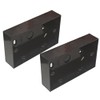 Black Electrical Surface Pattress Box (2 GANG 2 PACK)
