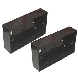 Black Electrical Surface Pattress Box (2 GANG 2 PACK)