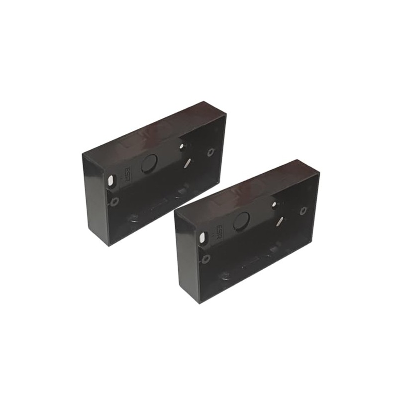 Black Electrical Surface Pattress Box (2 GANG 2 PACK)
