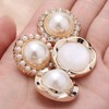 5PCS Gold White Pearl Buttons Fastener - Versatile Sewing Accessories