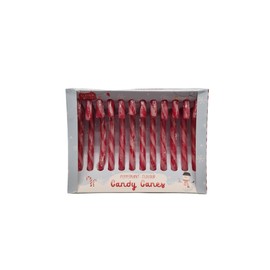 Peppermint Flavour Christmas Candy Canes - 12 Pack, Traditional Red & White Stripes - 144g Festive Treats, Tree Decorations, Stocking Stuffers, Gifts for Family & Friends