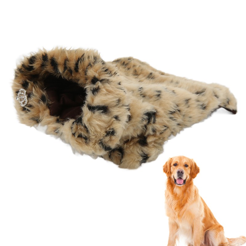 Pet Leopard Print Cloak Cute Retro Stylish Puppy Plush Jacket