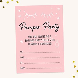 Kids Birthday Invitations - Beauty Pamper Party - Pack of 10 (3242)