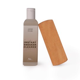 LEATHER VILLAGE Shoe Cleaner Kit with Bottle and Brush - 8oz Available in Jasmine Fragrance | All-Natural, Chemical-Free Formula | Safe for Nubuck, Canvas, Suede, and Mesh Shoes