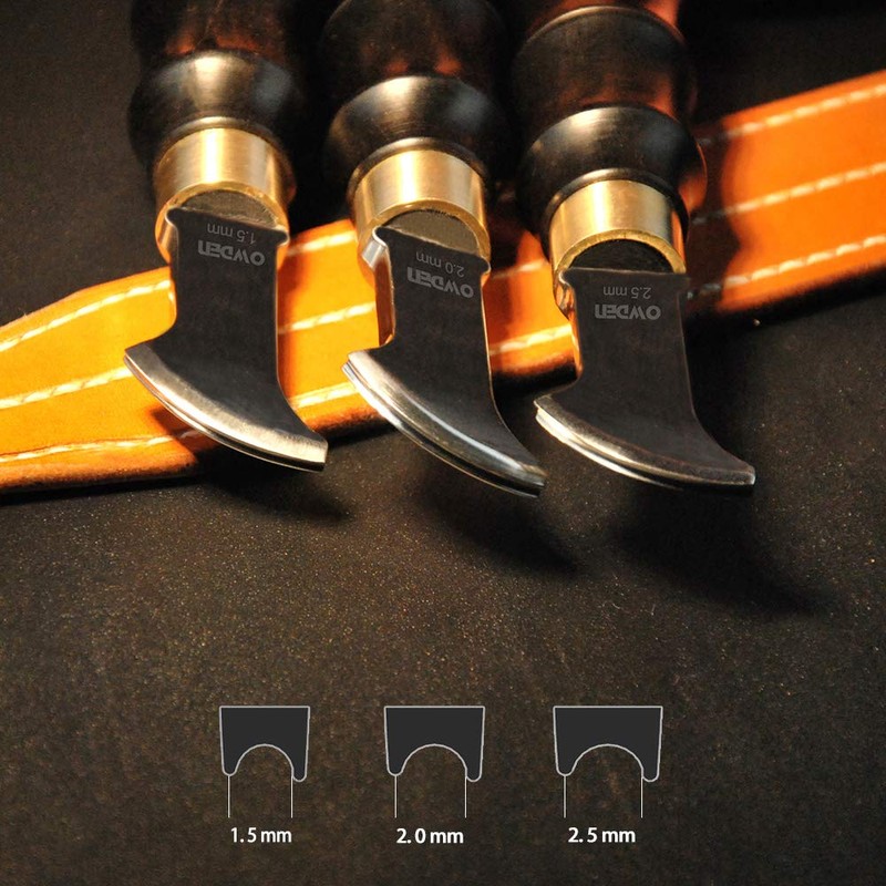 OWDEN Professional Leather Tools,Leather Edge Creaser,Used for Leather Edge Working