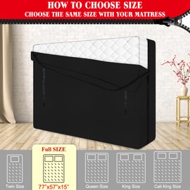 Todosy Mattress Bags for Moving and Storage, Zippered Mattress Storage Bag with 8 Strong Carrying Handles, Reusable Mattress Protector Cover Moving Supplies (Full)